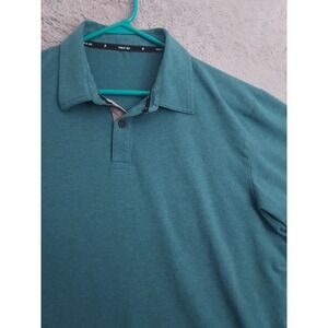 Public Rec Polo Shirt Mens Large Heather Green Performance Athleisure Casual L